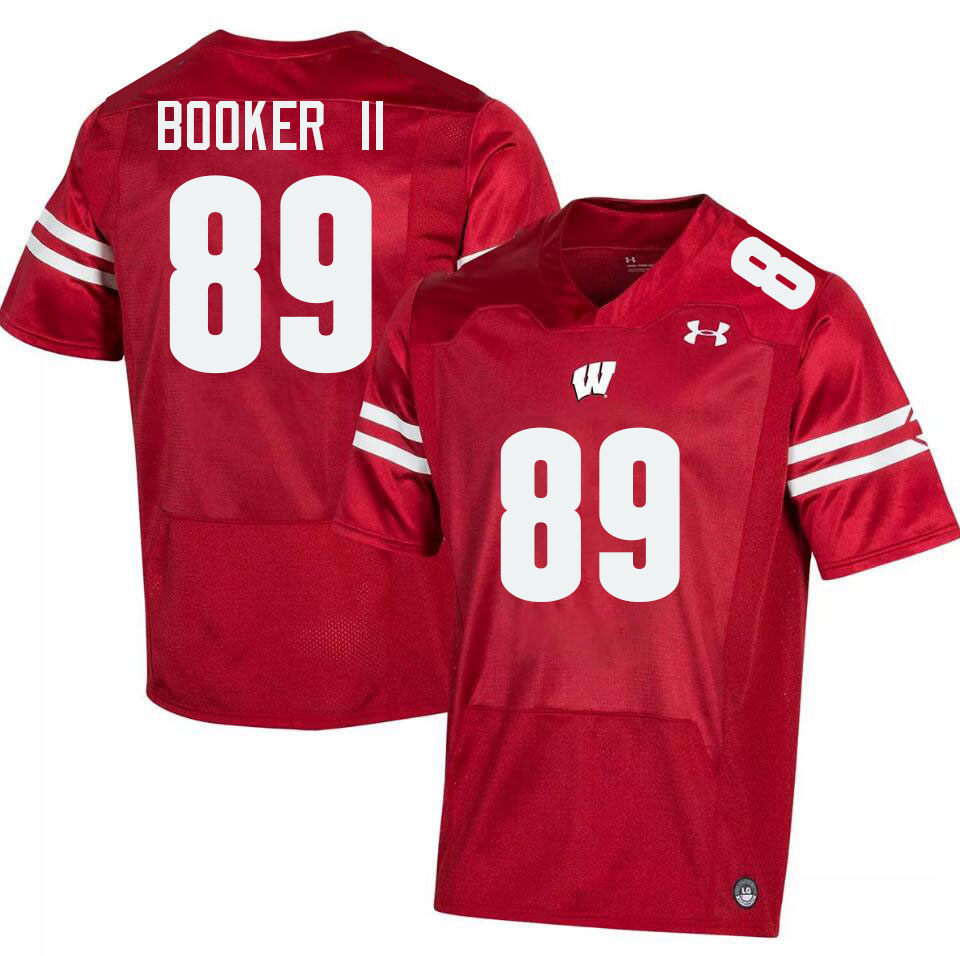 Men #89 Rob Booker II Wisconsin Badgers College Football Jerseys Stitched-Red